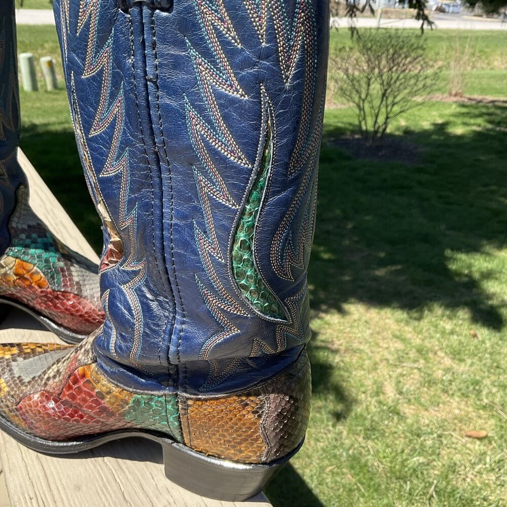 Dan Post Rainbow Python Snakeskin Western Cowgirl… - image 7